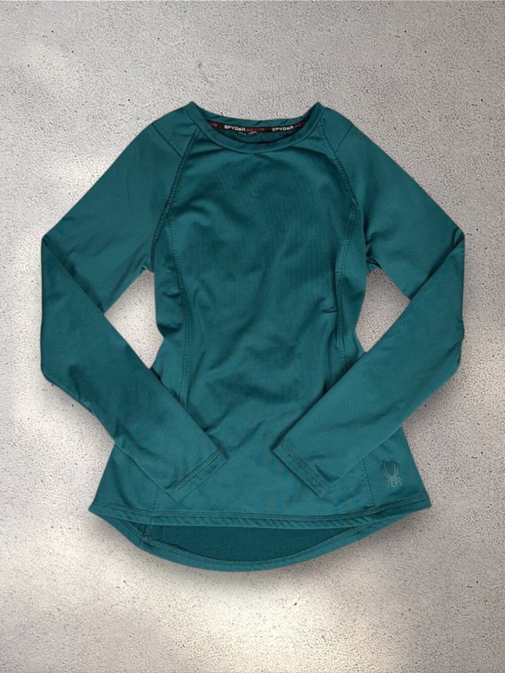 Spyder Active Fleece Lined Top Women's S Green Stretch Activewear Yoga Gorpcore - Picture 3 of 9